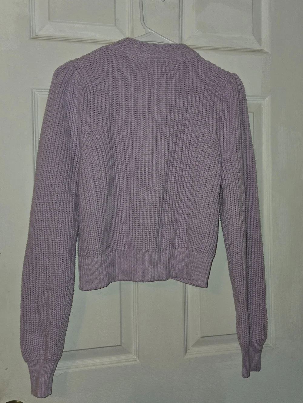 Jessica Simpson Lilac Chunky Knit Button-Up Cardigan SZ M